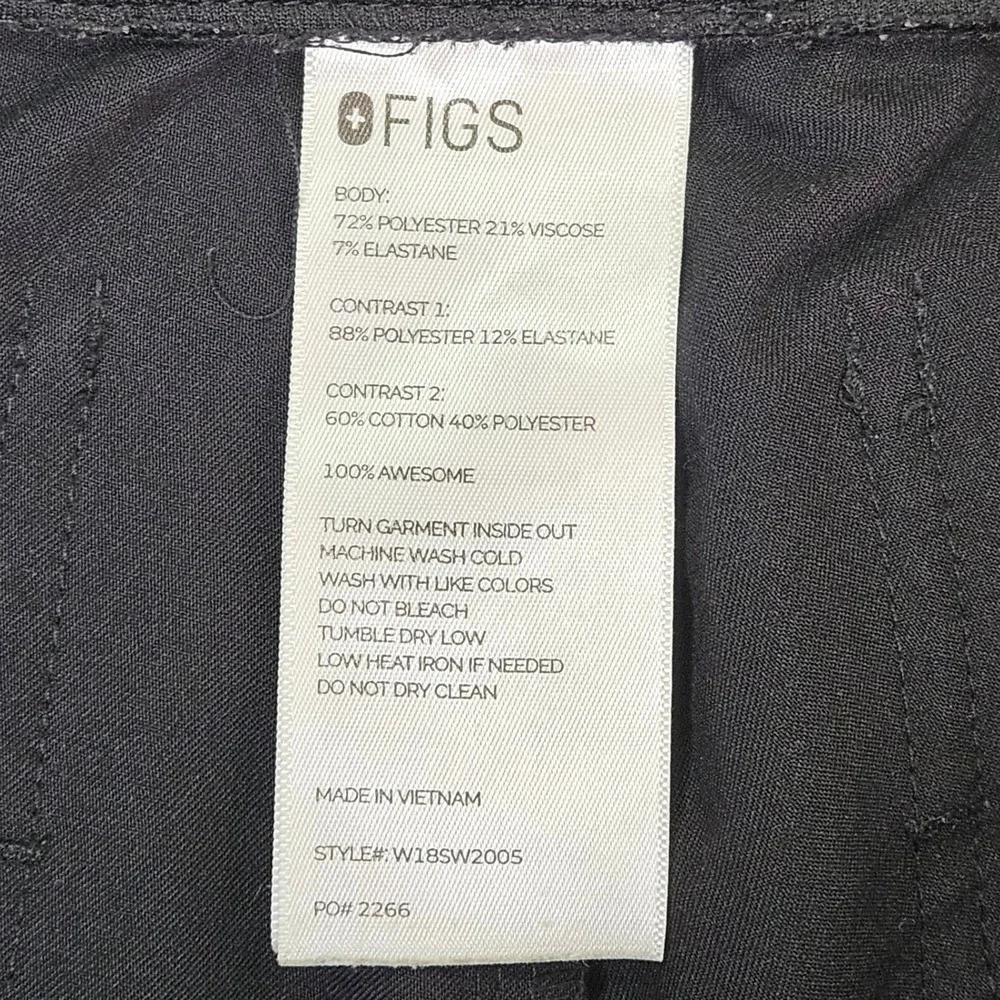FIGS Women's Technical Collection Black Jogger Scrub Pants Technical Fabric Sz L
